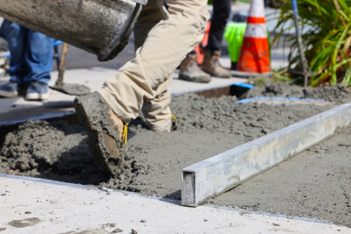 Concrete work in action